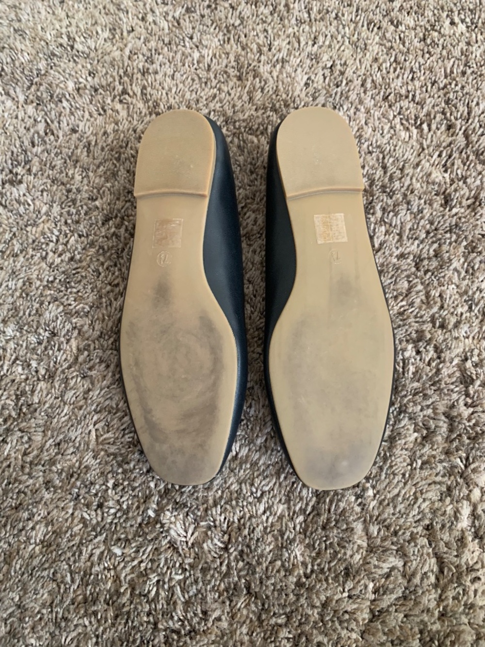 Madewell Black Cory Ballet Flats 7.5 Leather Classic Casual Career Shoes - Picture 10 of 12